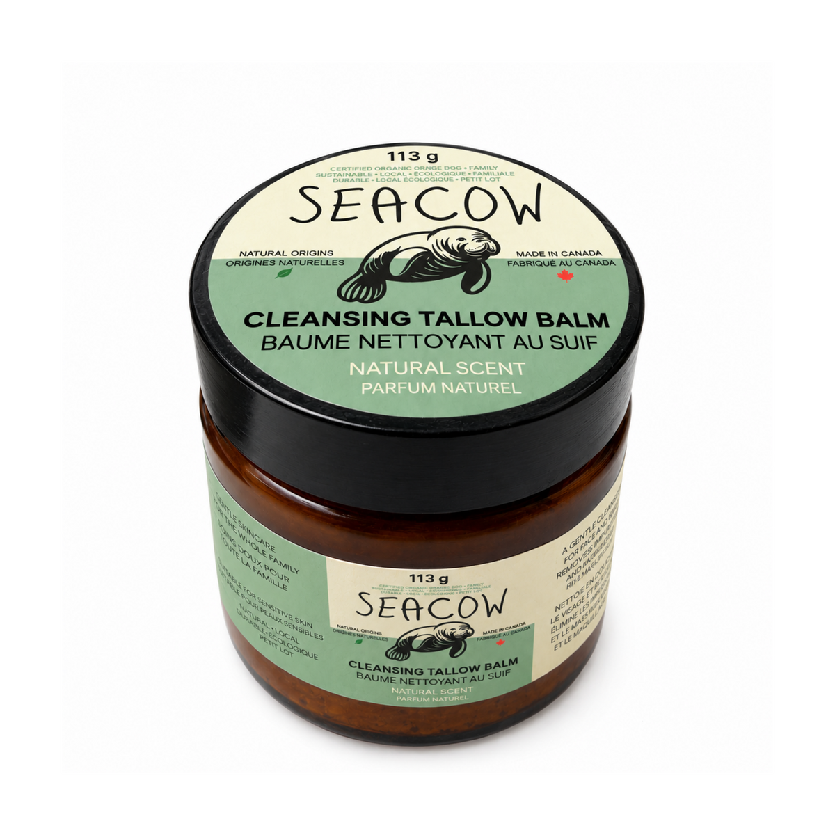 Cleansing Tallow Balm 113 g (4 oz) - Gentle, All-Natural, Conditioning Facial Cleanser