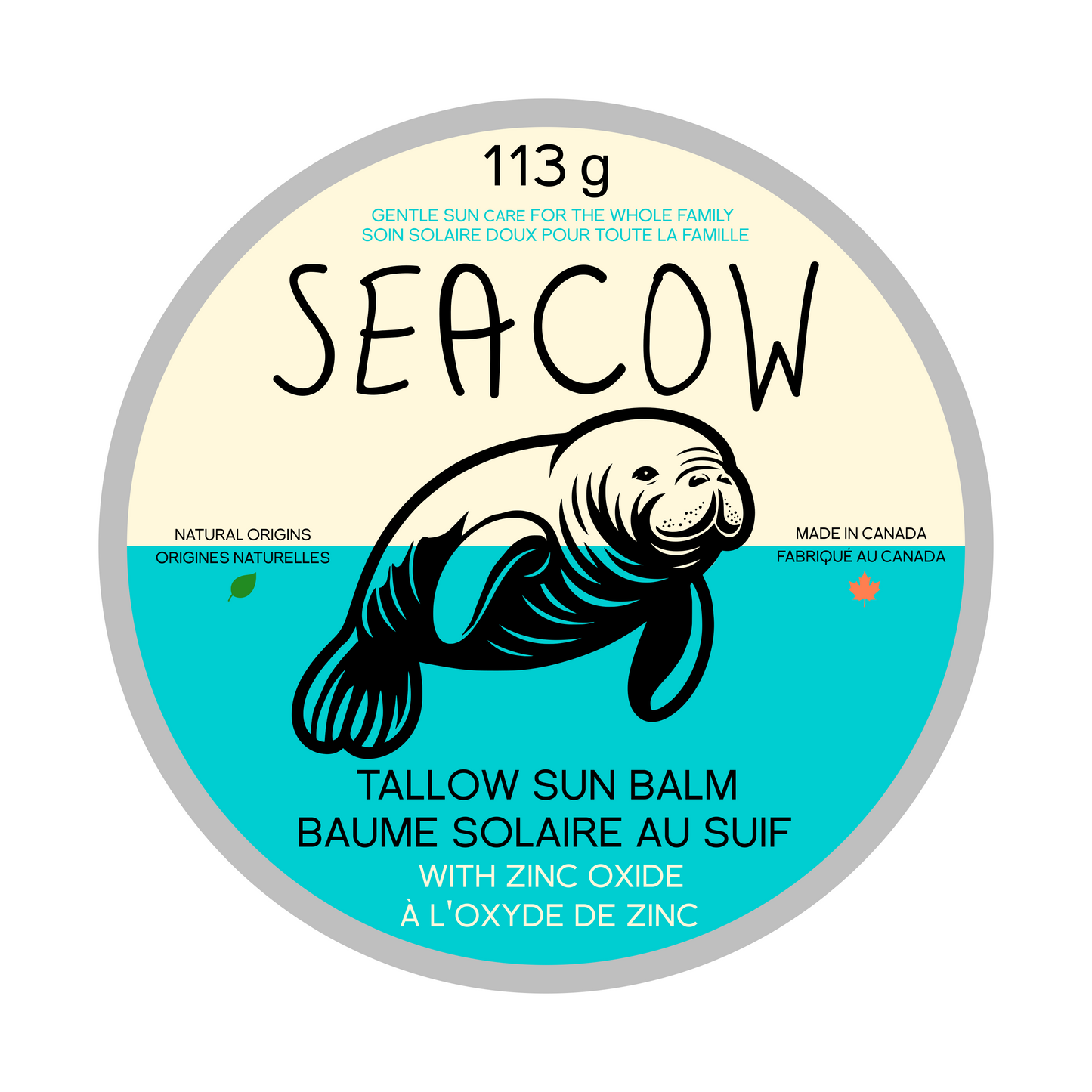 Tallow Sun Balm with Zinc Oxide - Skin Protection | Seacow Co.