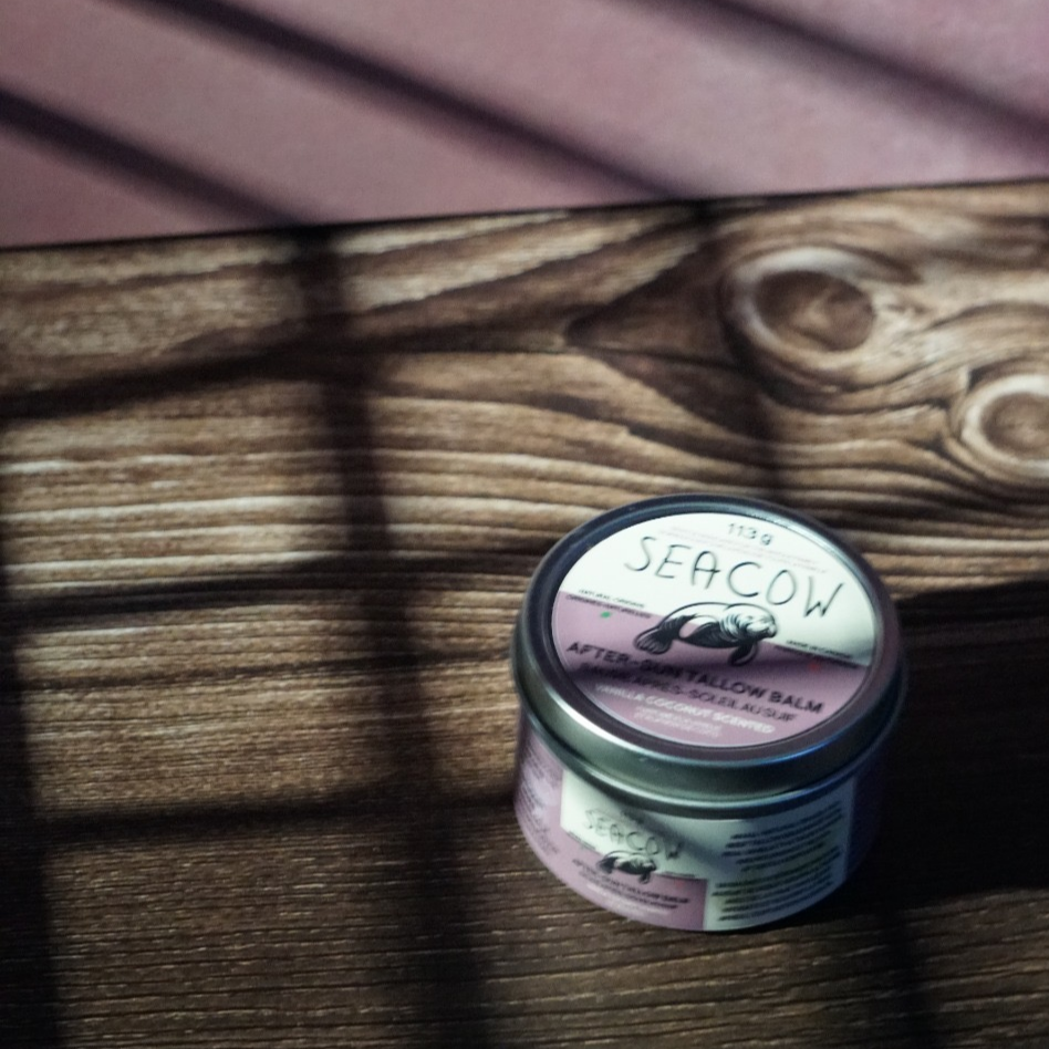 After-Sun Tallow Balm 113 g (4oz) - All-Natural Vanilla-Coconut Scented Moisturizer