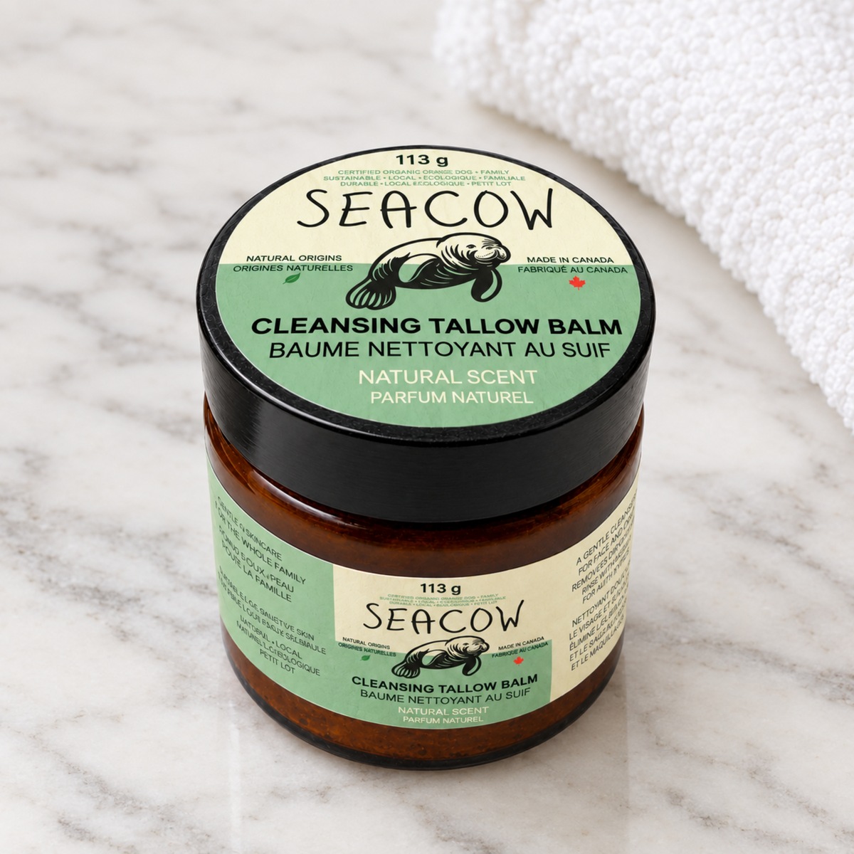 Cleansing Tallow Balm 113 g (4 oz) - Gentle, All-Natural, Conditioning Facial Cleanser