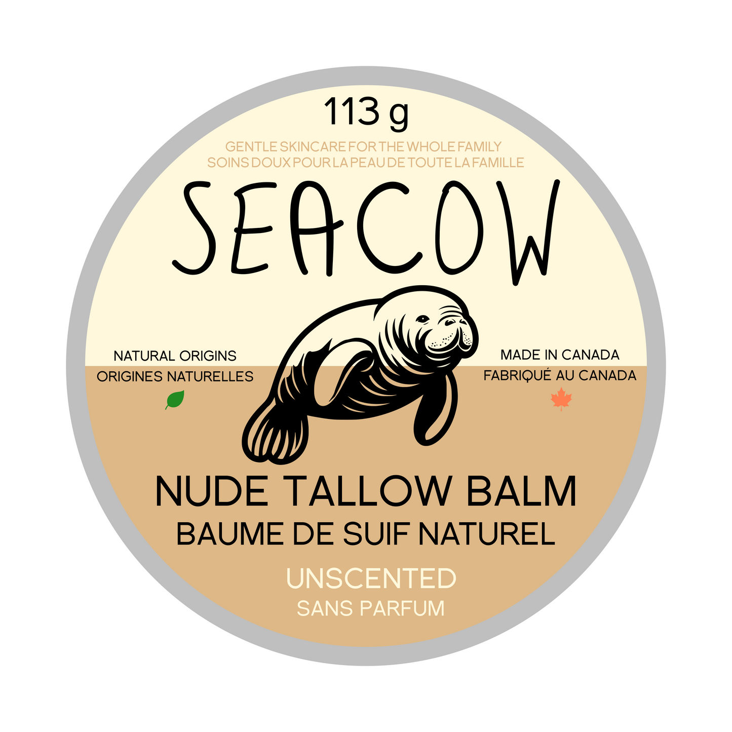 Nude Tallow Balm - All-Natural Unscented Moisturizer | Seacow Co.