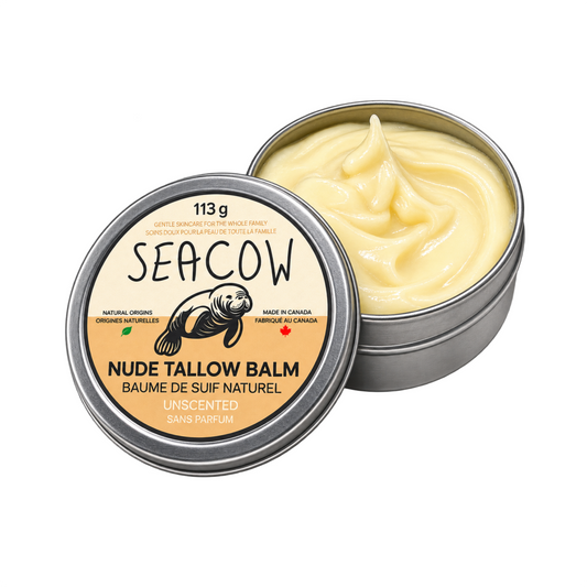 Nude Tallow Balm 113 g (4 oz) - Clean, Clear, Unscented All-Natural Moisturizer
