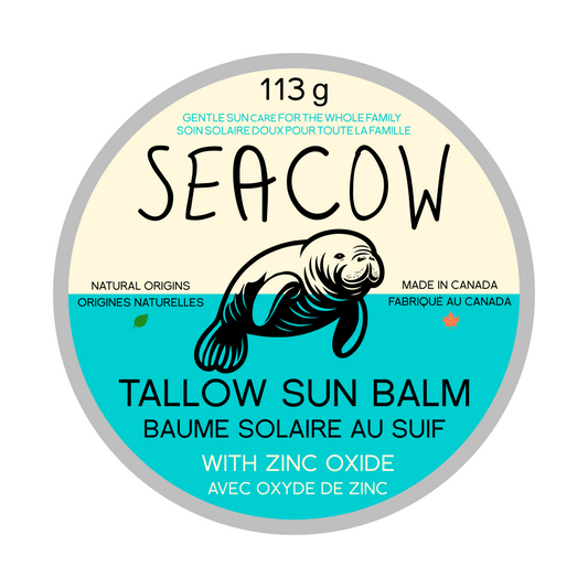 Baume solaire au suif avec oxyde de zinc - Protection cutanée | Seacow Co.