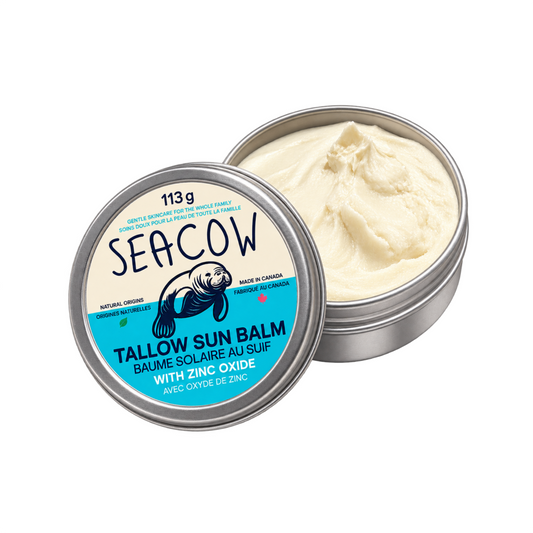 Tallow Sun Balm with 25% Zinc Oxide 113 g (4 oz) - Easy-to-Apply Daytime Moisturizer