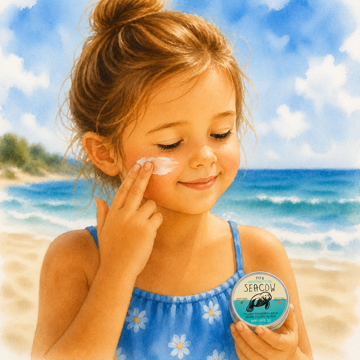 Tallow Sun Balm with Zinc Oxide - Skin Protection | Seacow Co.