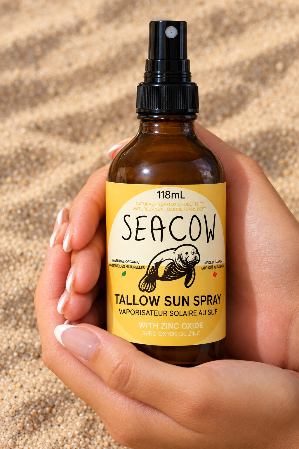 Tallow Sun Spray with 25% Zinc Oxide 118 mL (4 fl oz) - Easy-to-Apply Daytime Moisturizer