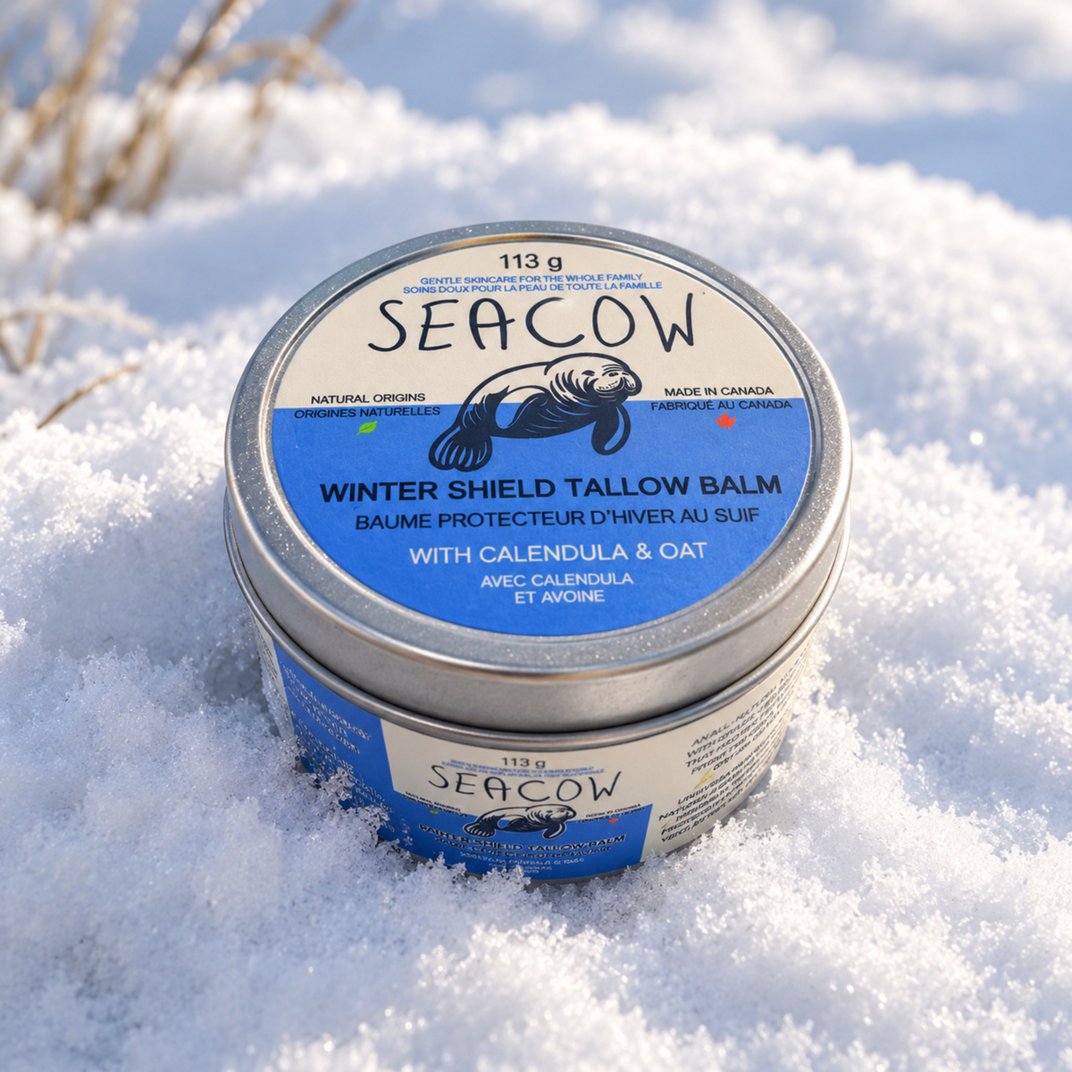 Winter Shield Tallow Balm 113 g (4 oz) - All-Natural Protection with Calendula and Oat